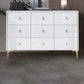 Modern Stone Top Dresser Horizontal Storage Chest with Drawer for Bedroom 63"L x 16"W x 32"H White Clearhalo 'Bedroom Furniture' 'Dressers & Chests' 'dressers_chests' 'furn' 'furn_dressers_chests' 'Furniture' 5287158