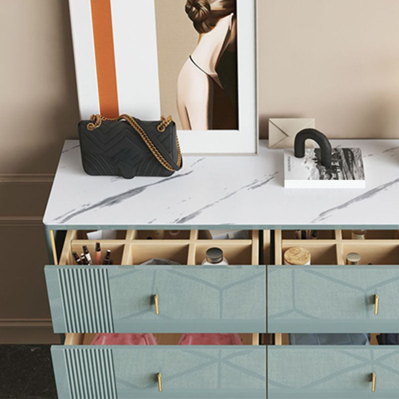 Modern Stone Top Dresser Horizontal Storage Chest with Drawer for Bedroom Clearhalo 'Bedroom Furniture' 'Dressers & Chests' 'dressers_chests' 'furn' 'furn_dressers_chests' 'Furniture' 5287163