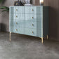 Modern Stone Top Dresser Horizontal Storage Chest with Drawer for Bedroom 47"L x 16"W x 37"H Green Clearhalo 'Bedroom Furniture' 'Dressers & Chests' 'dressers_chests' 'furn' 'furn_dressers_chests' 'Furniture' 5287164