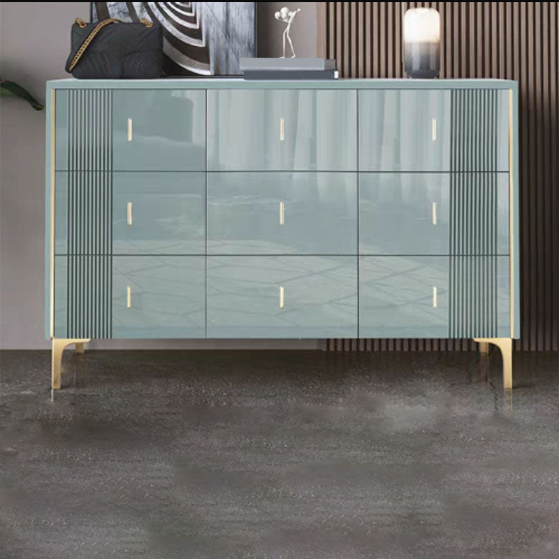 Modern Stone Top Dresser Horizontal Storage Chest with Drawer for Bedroom 63"L x 16"W x 32"H Green Clearhalo 'Bedroom Furniture' 'Dressers & Chests' 'dressers_chests' 'furn' 'furn_dressers_chests' 'Furniture' 5287166
