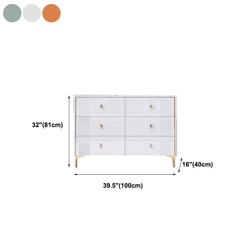 Modern Stone Top Dresser Horizontal Storage Chest with Drawer for Bedroom Clearhalo 'Bedroom Furniture' 'Dressers & Chests' 'dressers_chests' 'furn' 'furn_dressers_chests' 'Furniture' 5287173