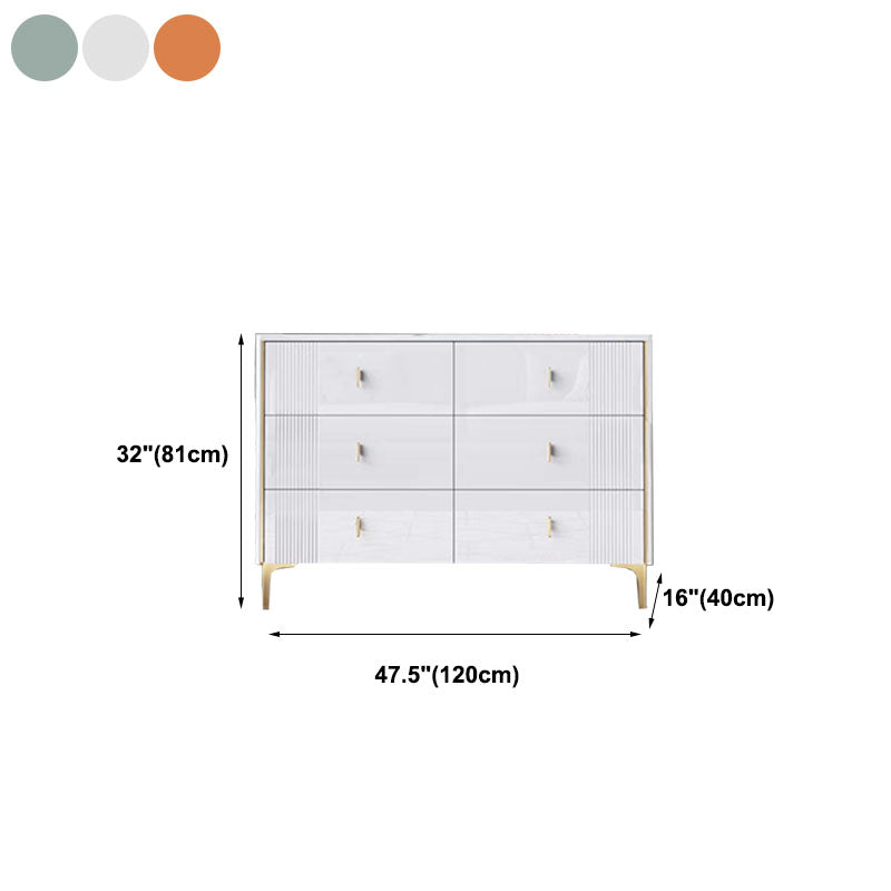 Modern Stone Top Dresser Horizontal Storage Chest with Drawer for Bedroom Clearhalo 'Bedroom Furniture' 'Dressers & Chests' 'dressers_chests' 'furn' 'furn_dressers_chests' 'Furniture' 5287174