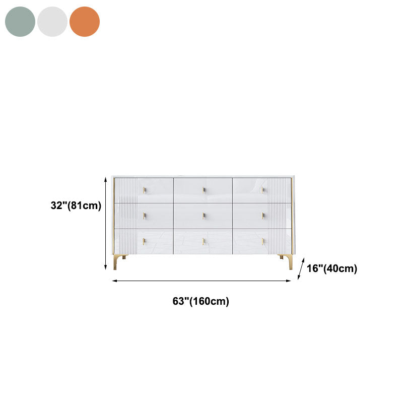 Modern Stone Top Dresser Horizontal Storage Chest with Drawer for Bedroom Clearhalo 'Bedroom Furniture' 'Dressers & Chests' 'dressers_chests' 'furn' 'furn_dressers_chests' 'Furniture' 5287176