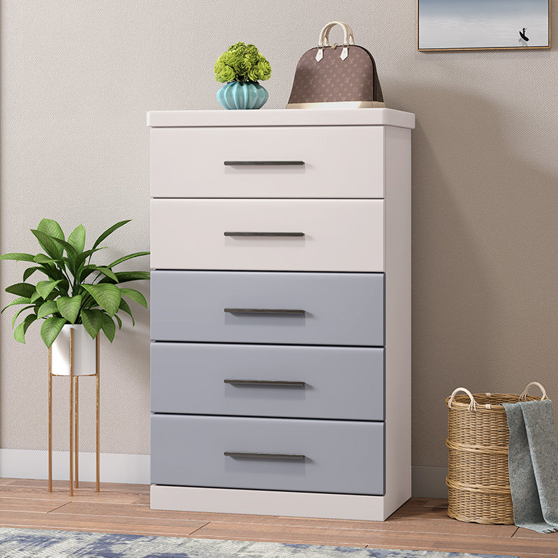 Zeitgenössische Gummiholzkommode 39,3 "H vertikale Dessouskiste für Schlafzimmer