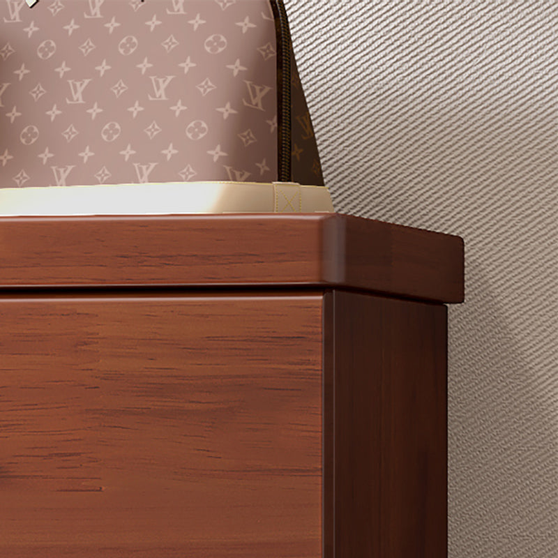 Cocina de madera de goma contemporánea 39.3 "H Cofre de lencería vertical para dormitorio