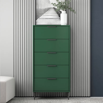 Vertical Wood Contemporary Dresser Bedroom Lingerie Chest Dresser with Drawer 24"L x 12"W x 47"H Green Clearhalo 'Bedroom Furniture' 'Dressers & Chests' 'dressers_chests' 'furn' 'furn_dressers_chests' 'Furniture' 5287501