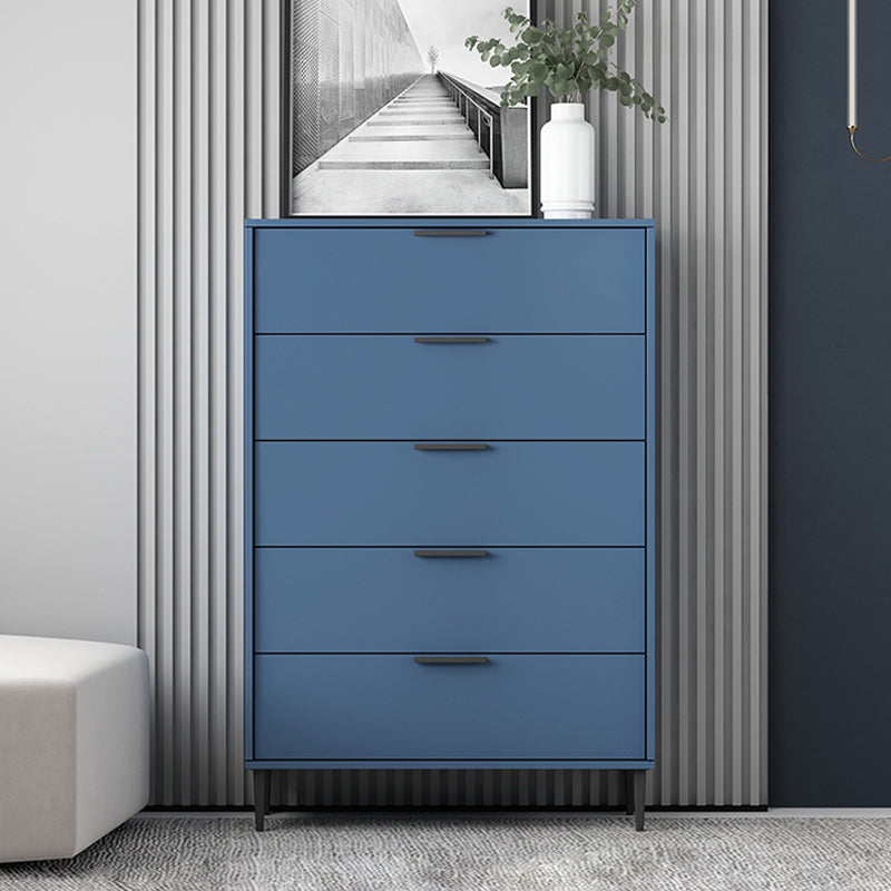 Vertical Wood Contemporary Dresser Bedroom Lingerie Chest Dresser with Drawer 31"L x 12"W x 47"H Blue Clearhalo 'Bedroom Furniture' 'Dressers & Chests' 'dressers_chests' 'furn' 'furn_dressers_chests' 'Furniture' 5287502