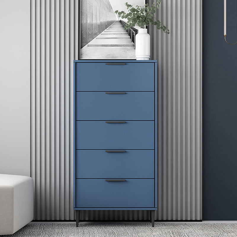 Vertical Wood Contemporary Dresser Bedroom Lingerie Chest Dresser with Drawer 24"L x 12"W x 47"H Blue Clearhalo 'Bedroom Furniture' 'Dressers & Chests' 'dressers_chests' 'furn' 'furn_dressers_chests' 'Furniture' 5287504