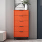 Vertical Wood Contemporary Dresser Bedroom Lingerie Chest Dresser with Drawer 24"L x 12"W x 47"H Orange Clearhalo 'Bedroom Furniture' 'Dressers & Chests' 'dressers_chests' 'furn' 'furn_dressers_chests' 'Furniture' 5287507