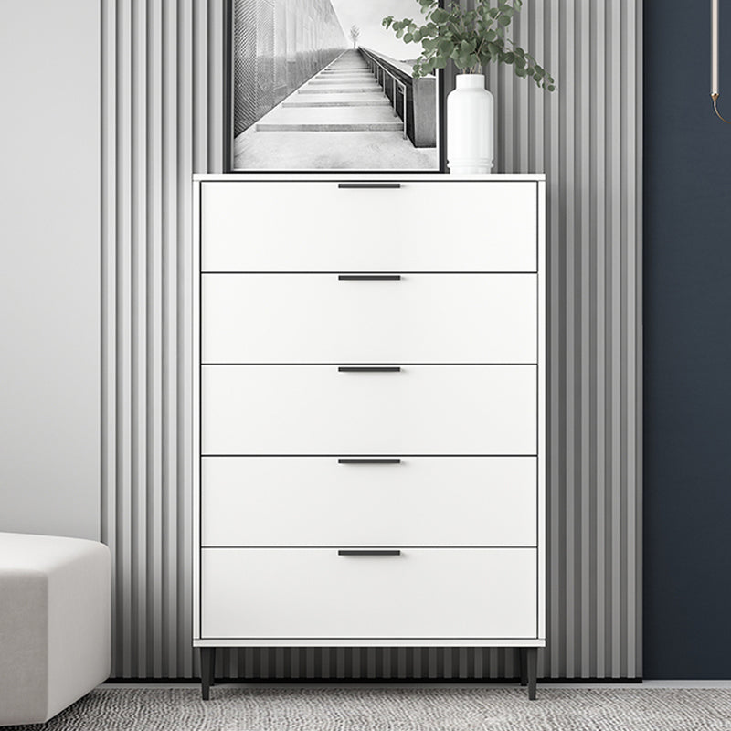Vertical Wood Contemporary Dresser Bedroom Lingerie Chest Dresser with Drawer 31"L x 12"W x 47"H White Clearhalo 'Bedroom Furniture' 'Dressers & Chests' 'dressers_chests' 'furn' 'furn_dressers_chests' 'Furniture' 5287511