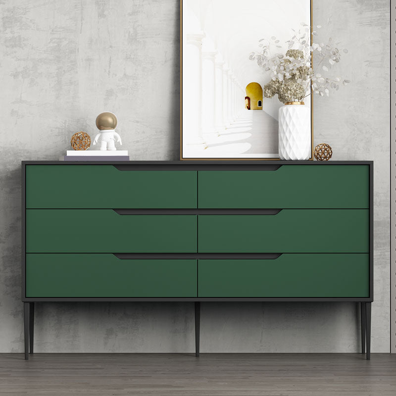 Eigentijdse horizontale houten ladekast, slaapkamer, lingeriekast, ladekast met lade