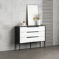 Eigentijdse horizontale houten ladekast, slaapkamer, lingeriekast, ladekast met lade
