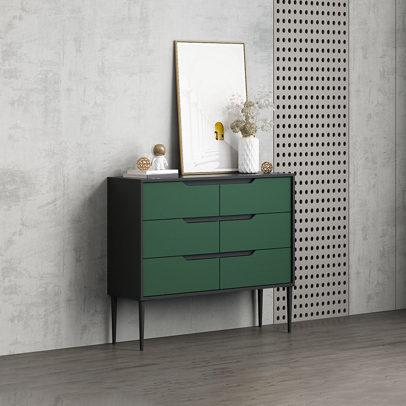 Eigentijdse horizontale houten ladekast, slaapkamer, lingeriekast, ladekast met lade
