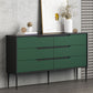 Eigentijdse horizontale houten ladekast, slaapkamer, lingeriekast, ladekast met lade