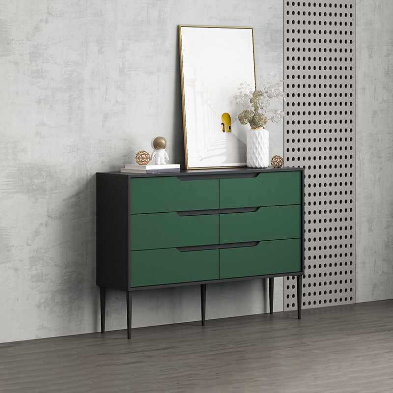 Eigentijdse horizontale houten ladekast, slaapkamer, lingeriekast, ladekast met lade