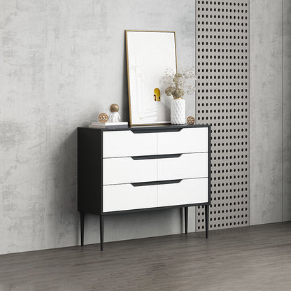 Eigentijdse horizontale houten ladekast, slaapkamer, lingeriekast, ladekast met lade