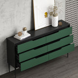 Contemporary Horizontal Wood Dresser Bedroom Lingerie Chest Dresser with Drawer