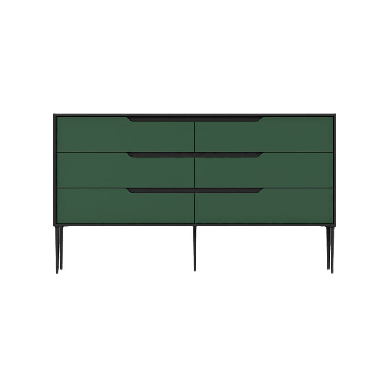 Eigentijdse horizontale houten ladekast, slaapkamer, lingeriekast, ladekast met lade