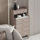 Contemporary Stone Top Dresser Vertical Storage Chest with Soft-Close Drawers for Bedroom
