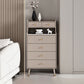 Contemporary Stone Top Dresser Vertical Storage Chest with Soft-Close Drawers for Bedroom