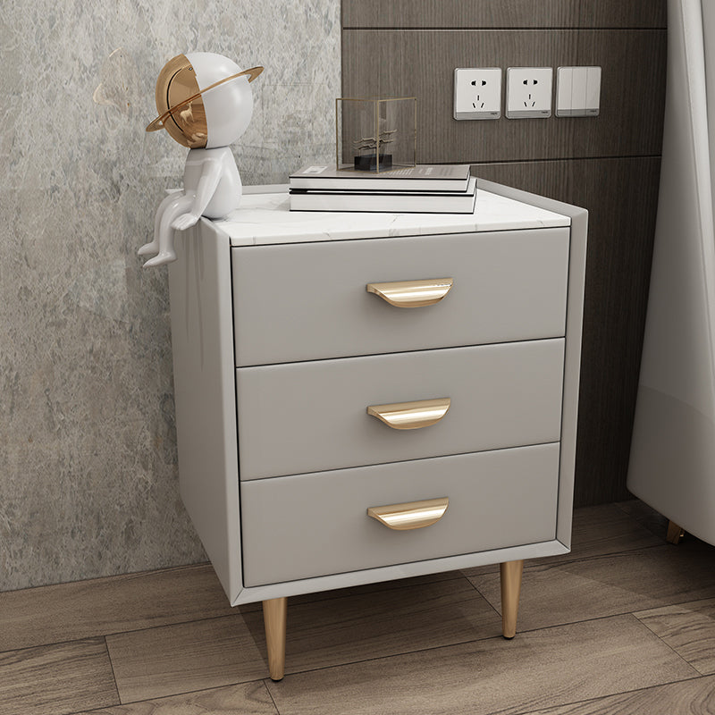 Comodino contemporaneo in legno massiccio 3 - tavolo da notte in pietra del cassetto