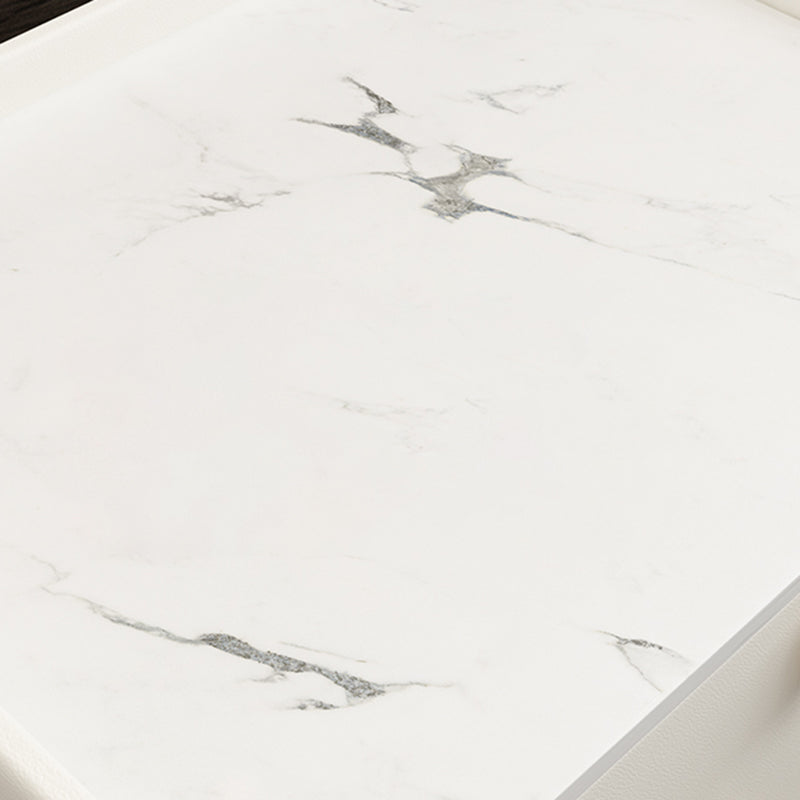 Nightand en bois massif contemporain 3 - Table de nuit en pierre de tiroir