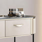 Contemporary Vanity Set, 2 Storage Drawers With Mirror & Padded Stool Clearhalo 'Bedroom Furniture' 'furn' 'furn_makeup_vanities' 'Furniture' 'Makeup Vanities' 'makeup_vanities' 5287685