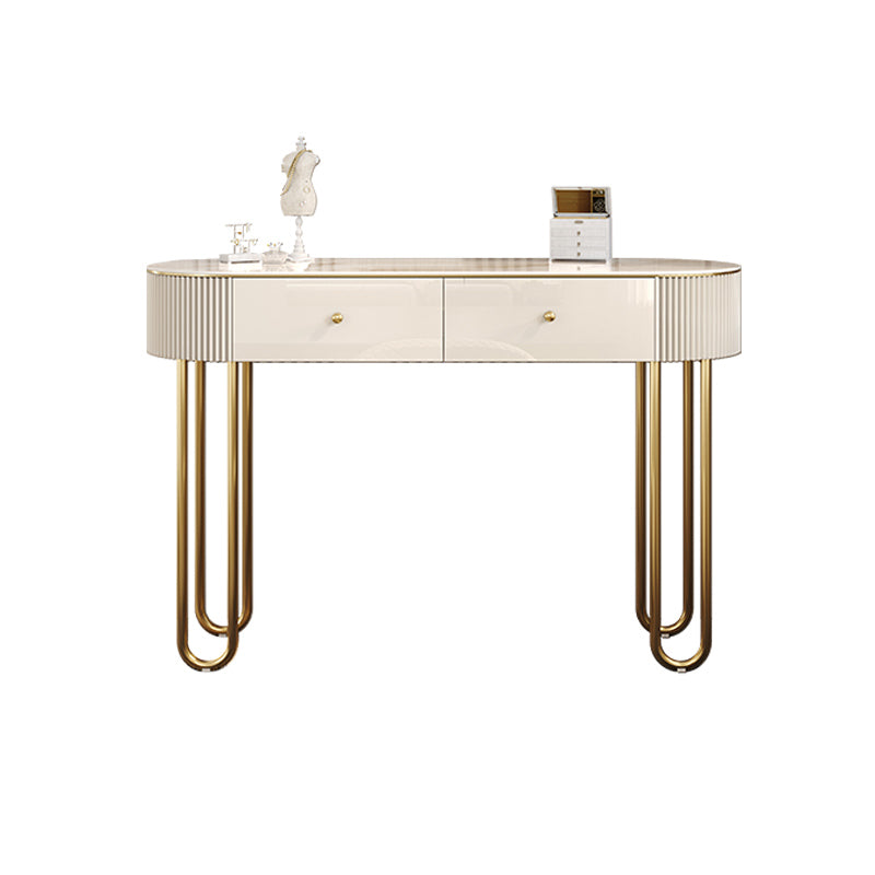 Glama -Waschtisch, 2 Aufbewahrungsschubladen mit gepolstertem Hocker in Beige