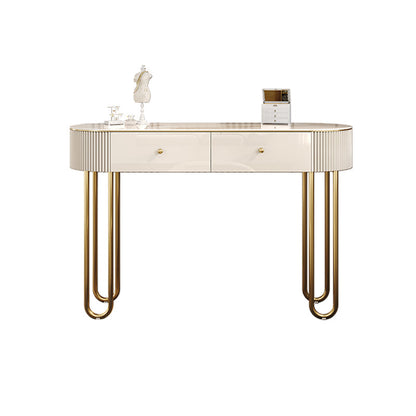 Glama -Waschtisch, 2 Aufbewahrungsschubladen mit gepolstertem Hocker in Beige