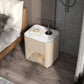 Contemporary Stone Top 1-Drawer, 1 Shelf Nightstand 21.65" Tall Nightstand Beige White Clearhalo 'Bedroom Furniture' 'furn' 'furn_night_stand' 'Furniture' 'night_stand' 'Nightstands' 5287951