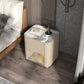 Contemporary Stone Top 1-Drawer, 1 Shelf Nightstand 21.65" Tall Nightstand Beige Gray Clearhalo 'Bedroom Furniture' 'furn' 'furn_night_stand' 'Furniture' 'night_stand' 'Nightstands' 5287952