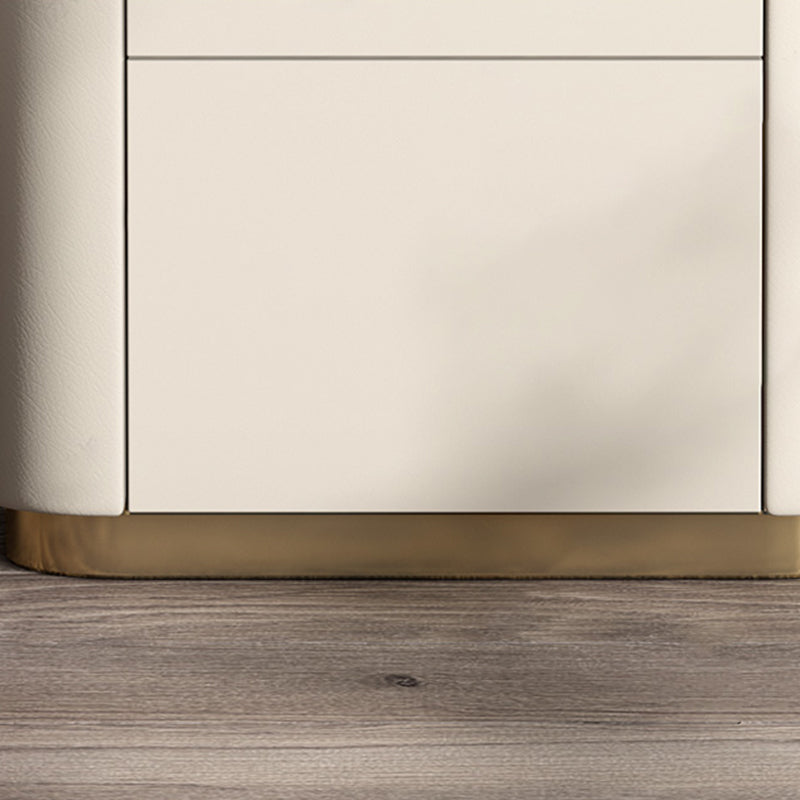 Contemporary Stone Top 1-Drawer, 1 Shelf Nightstand 21.65" Tall Nightstand Clearhalo 'Bedroom Furniture' 'furn' 'furn_night_stand' 'Furniture' 'night_stand' 'Nightstands' 5287957