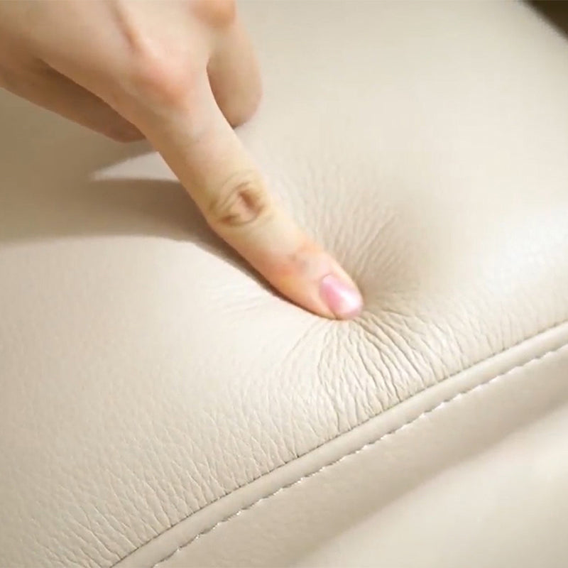 Divano sezionale del braccio superiore cuscino da 37,4 "divano posteriore cuscino in pelle alta, beige