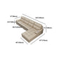 Divano sezionale del braccio superiore cuscino da 37,4 "divano posteriore cuscino in pelle alta, beige