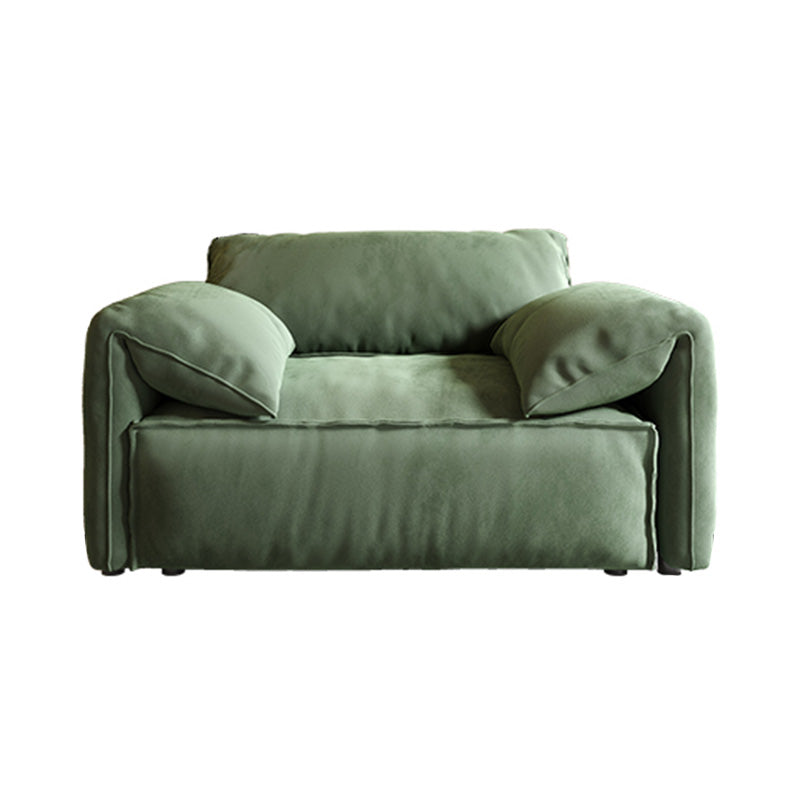 静止したスリップカバーリビングルーム枕トップアームグリーンクッションソファ