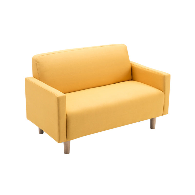 Leder- und Leinenstandard eng hinten quadratische Arm Sofe Couch