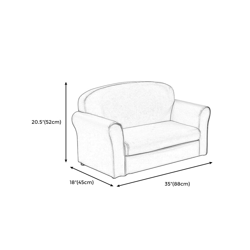 Sofá del sofá de brazo enrollado de la espalda apretada contemporánea para niños