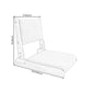 Sedia a braccio di lino 16,92 "l x 20,47" w x 17,71 "sedia regolabile per camera da letto