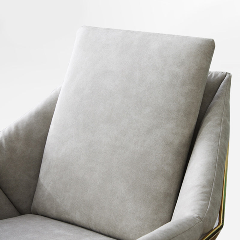 Arm Chair 27.55" L x 27.55" W x 29.52" H Cross Accent Armchair with Loose Back