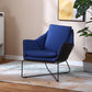 Arm Chair 27.55" L x 27.55" W x 29.52" H Cross Accent Armchair with Loose Back