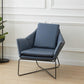 Arm Chair 27.55" L x 27.55" W x 29.52" H Cross Accent Armchair with Loose Back