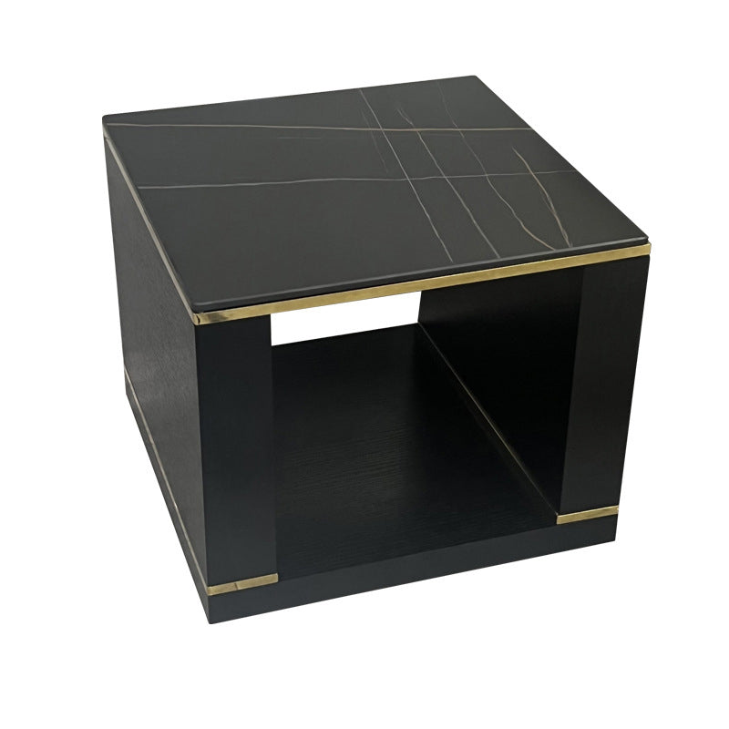 Tavolo da divano a doppio divano a doppio tavolo a doppio livello contemporaneo in pietra quadrata