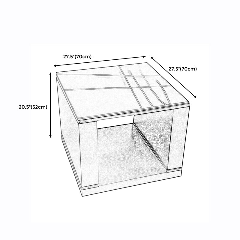 Tavolo da divano a doppio divano a doppio tavolo a doppio livello contemporaneo in pietra quadrata