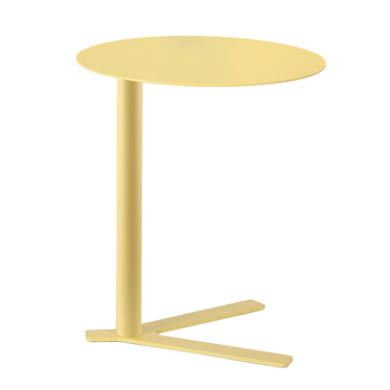 Tabella laterale in metallo rotondo 18 "l x 18" w x 22 "h tavolo da snack laterale in metallo