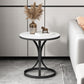 21.6 "Tall Pedestal End Table Modern Stone Top Side Table for Living Room