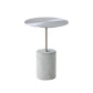 Round Metal Top Pedestal Side Table Pedestal End Table for Living Room