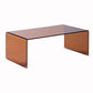 Table basse luge en verre géométrique 1 table de cocktail simple en marron
