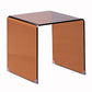 Table basse luge en verre géométrique 1 table de cocktail simple en marron