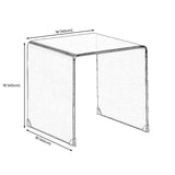 Tavolino in vetro slitta geometrica 1 tavolo da cocktail singolo in marrone