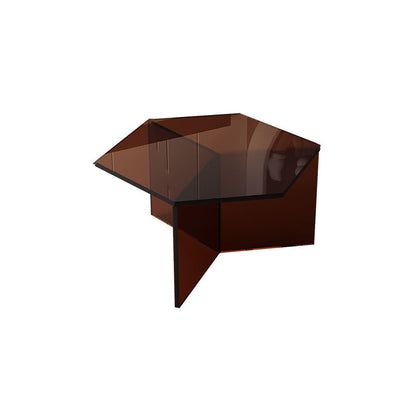 Mesa de centro transparente de acrílico, mesa de cóctel moderna para sala de estar